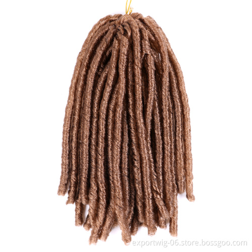 Straight 14 inch Soft Locs Synthetic Hair Extension Short Faux Locs Crochet Braids Afro Dreadlock Twist